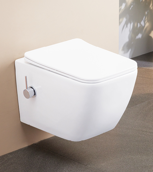 Rimless WC With Slim UF Seat Cover With In-Built Jet And Controller – Aquant India